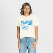 CAROLINA PANTHERS OLD SCHOOL CLASSIC FIT COTTON BLEND CREWNECK TEE