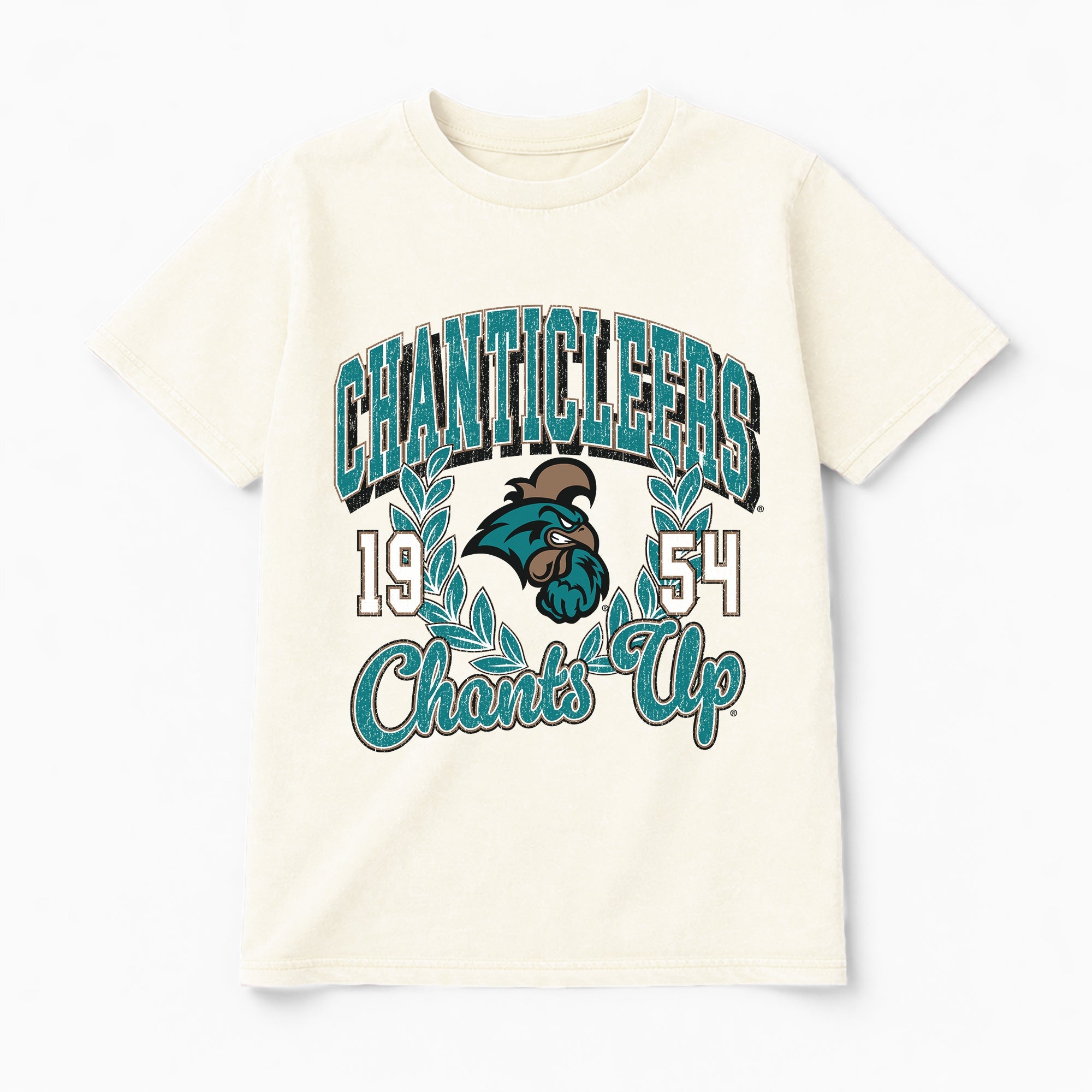 COASTAL CAROLINA CHANTICLEERS RAISED ON VICTORY CLASSIC FIT COTTON BLEND CREWNECK TEE