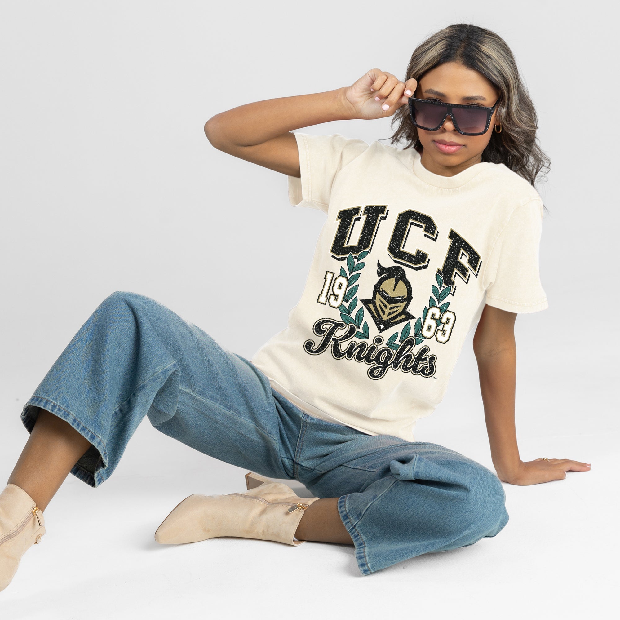 CENTRAL FLORIDA KNIGHTS RAISED ON VICTORY CLASSIC FIT COTTON BLEND CREWNECK TEE