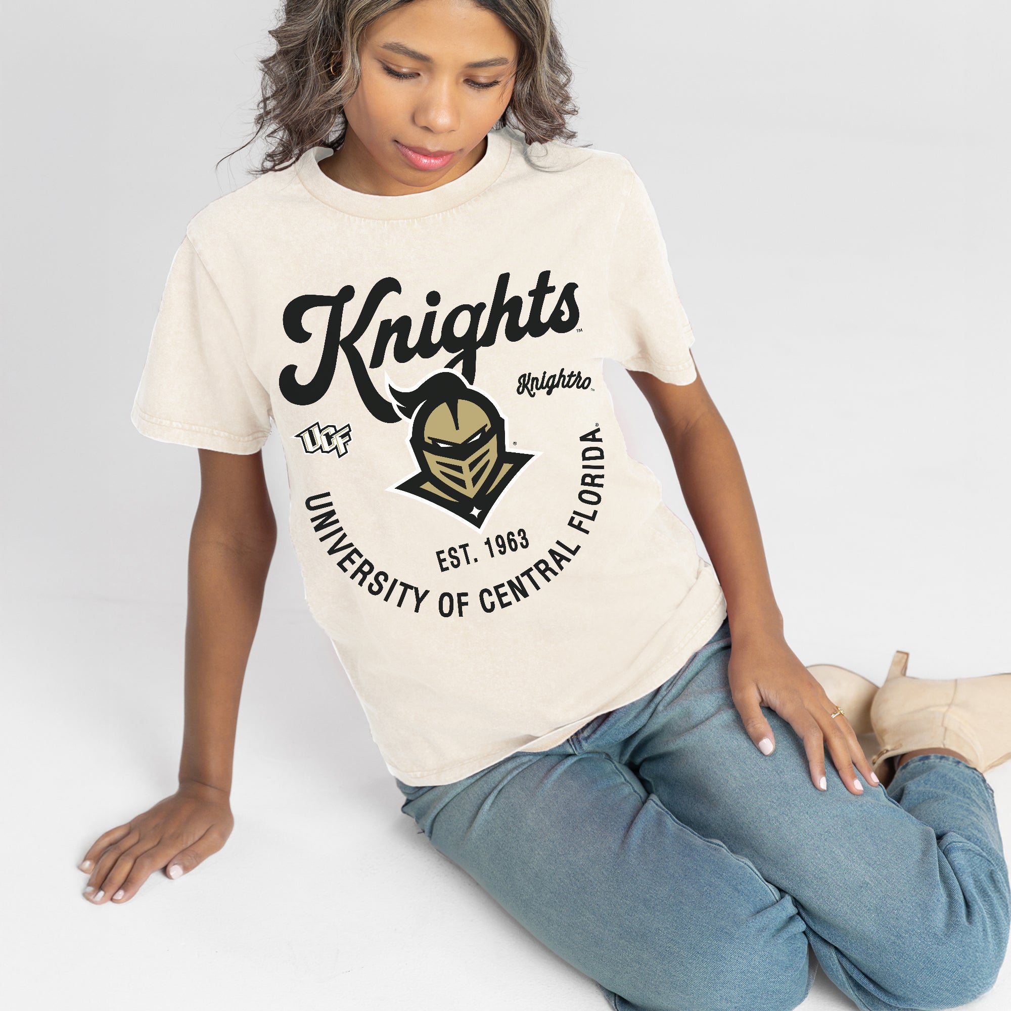 CENTRAL FLORIDA KNIGHTS YOU KNOW OUR NAME CLASSIC FIT COTTON BLEND CREWNECK TEE