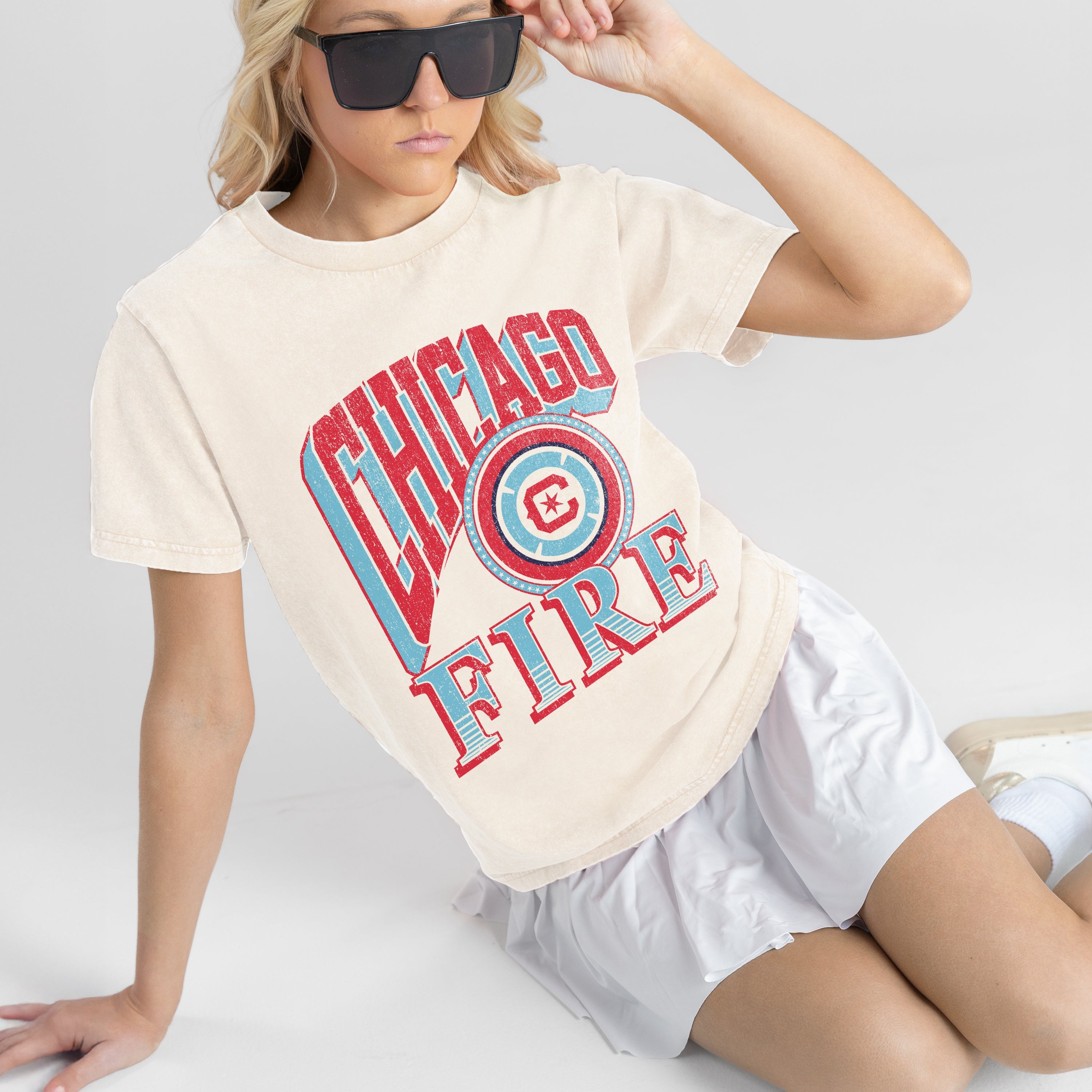 CHICAGO FIRE FC VICTORY PRIME CLASSIC FIT COTTON BLEND CREWNECK TEE
