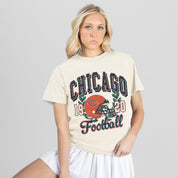 CHICAGO BEARS RAISED ON VICTORY CLASSIC FIT COTTON BLEND CREWNECK TEE