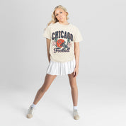 CHICAGO BEARS RAISED ON VICTORY CLASSIC FIT COTTON BLEND CREWNECK TEE