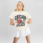 CHICAGO BEARS RAISED ON VICTORY CLASSIC FIT COTTON BLEND CREWNECK TEE