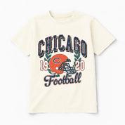 CHICAGO BEARS RAISED ON VICTORY CLASSIC FIT COTTON BLEND CREWNECK TEE
