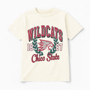 CHICO STATE WILDCATS RAISED ON VICTORY CLASSIC FIT COTTON BLEND CREWNECK TEE