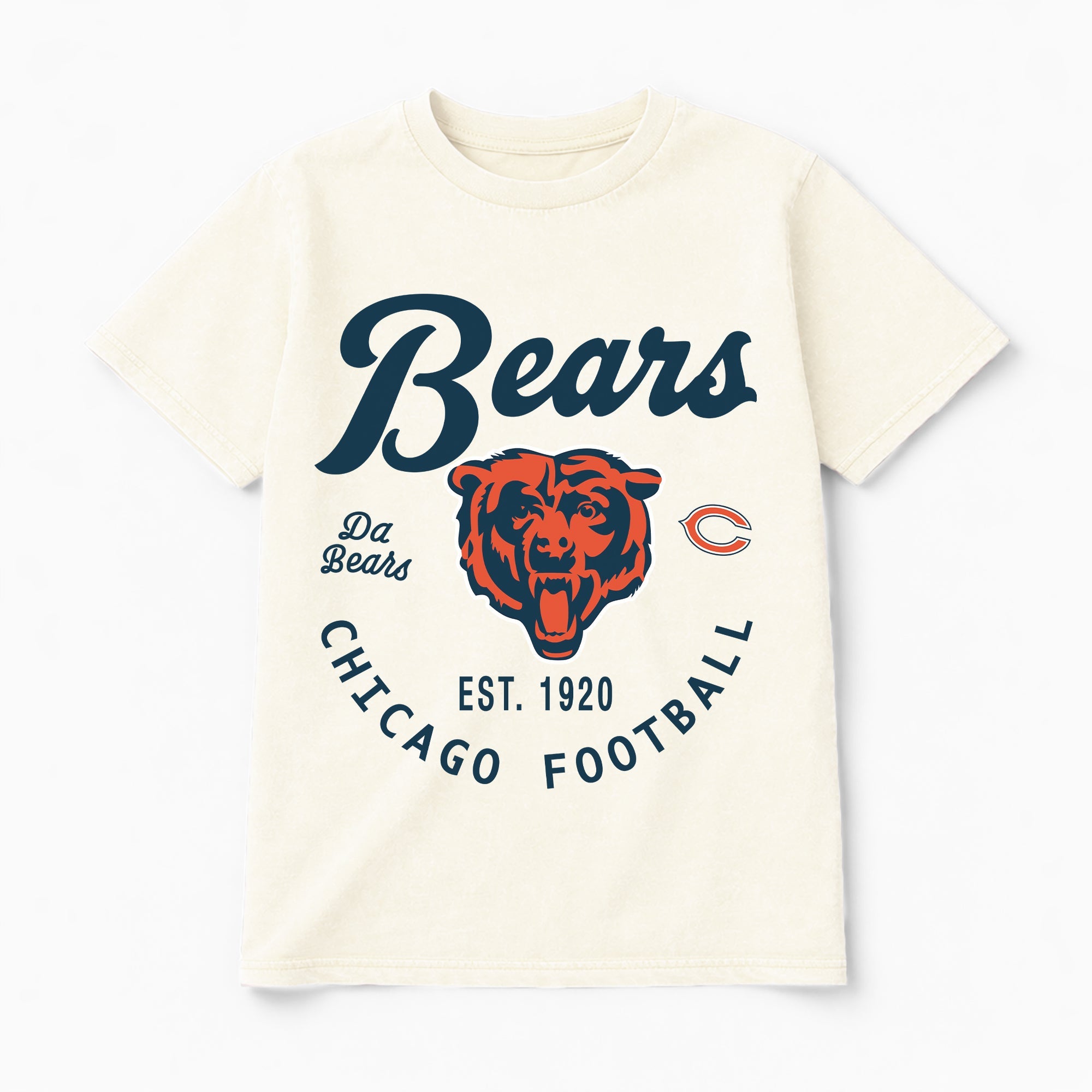 CHICAGO BEARS YOU KNOW OUR NAME CLASSIC FIT COTTON BLEND CREWNECK TEE