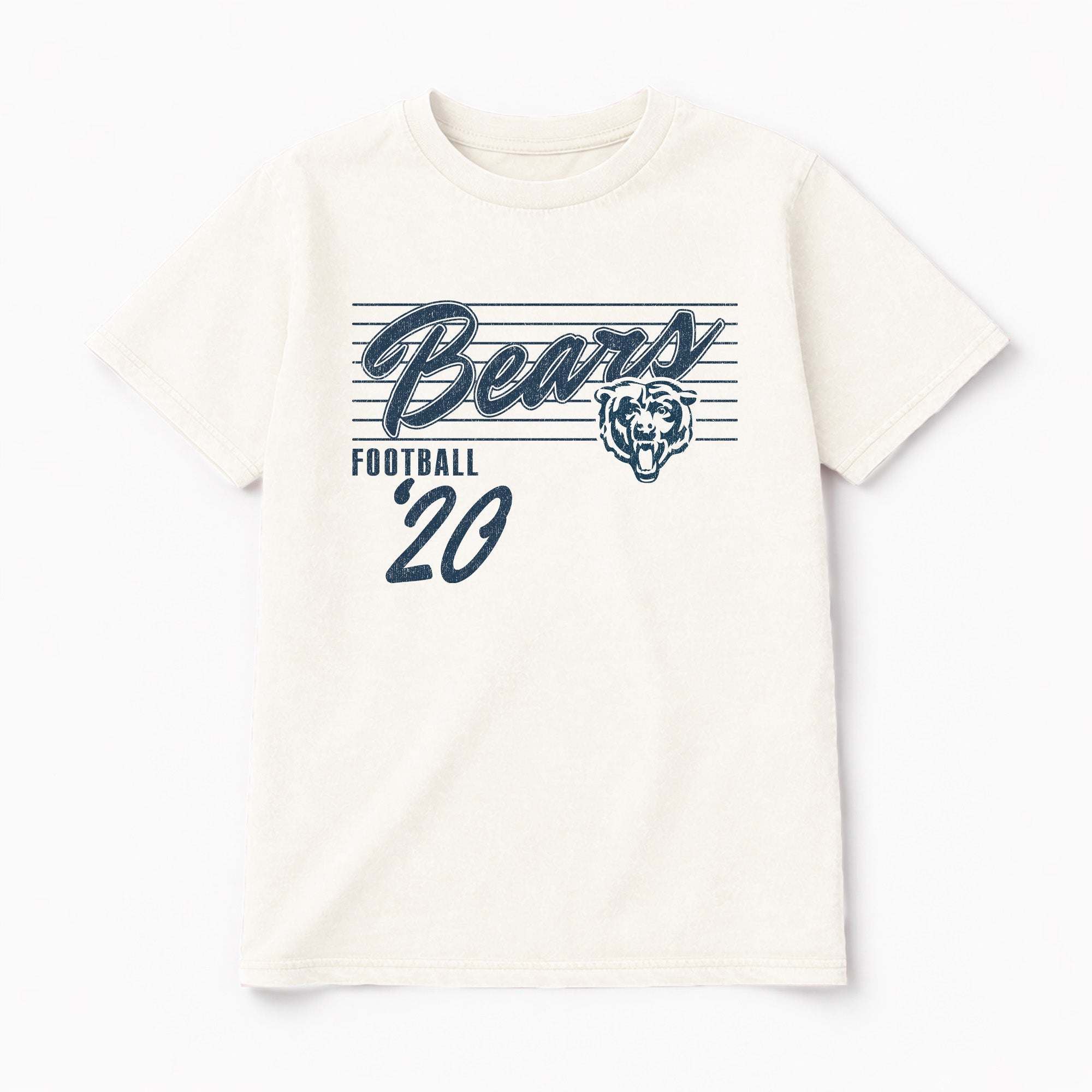 CHICAGO BEARS OLD SCHOOL CLASSIC FIT COTTON BLEND CREWNECK TEE