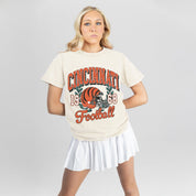 CINCINNATI BENGALS RAISED ON VICTORY CLASSIC FIT COTTON BLEND CREWNECK TEE