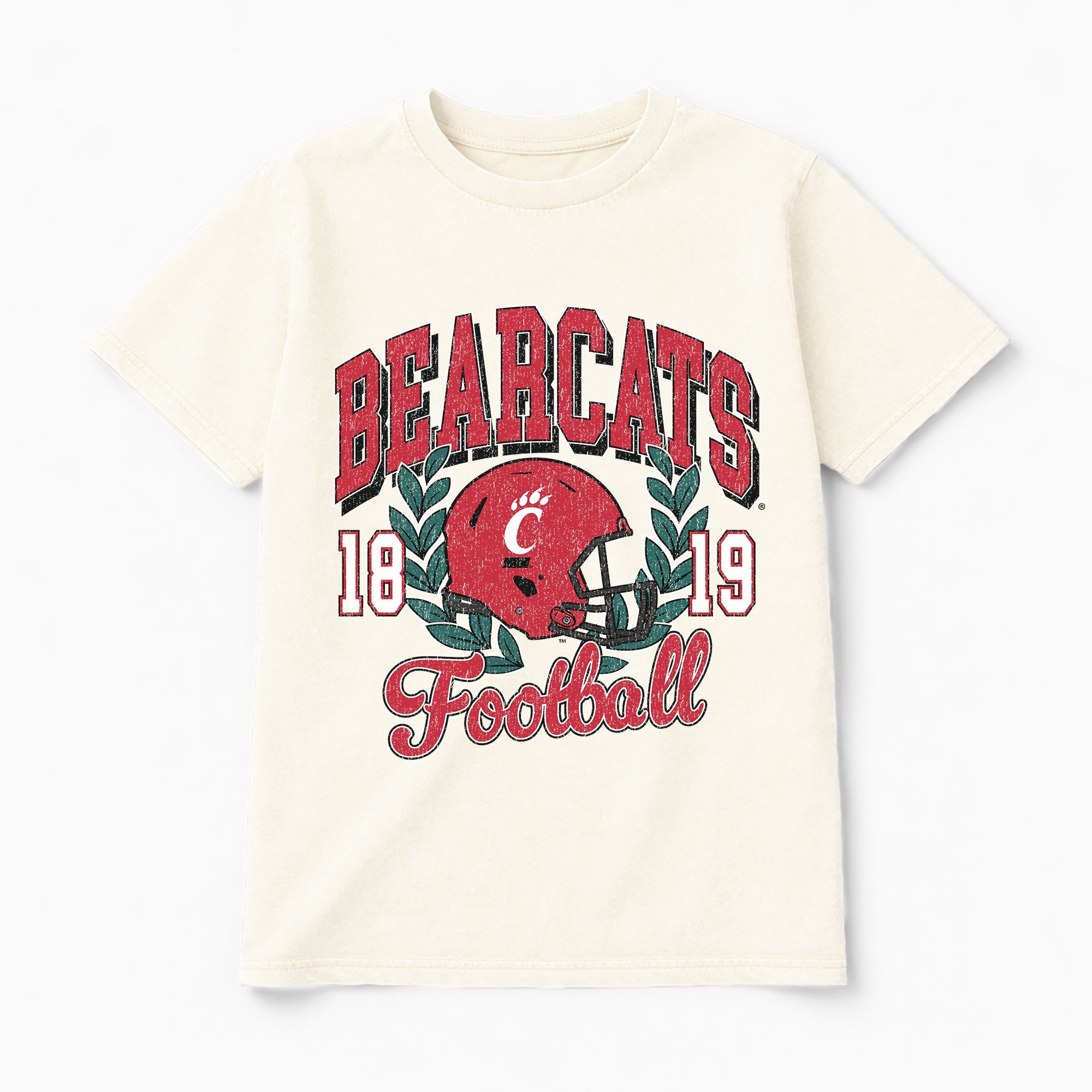 CINCINNATI BEARCATS RAISED ON VICTORY CLASSIC FIT COTTON BLEND CREWNECK TEE