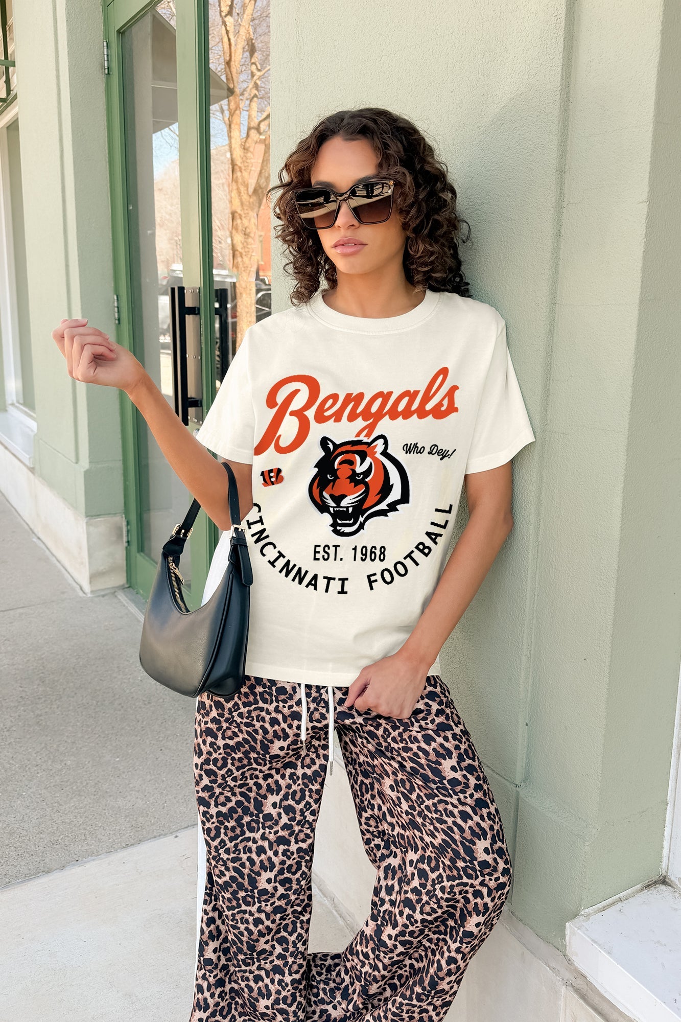 CINCINNATI BENGALS YOU KNOW OUR NAME CLASSIC FIT COTTON BLEND CREWNECK TEE