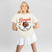 CINCINNATI BENGALS YOU KNOW OUR NAME CLASSIC FIT COTTON BLEND CREWNECK TEE