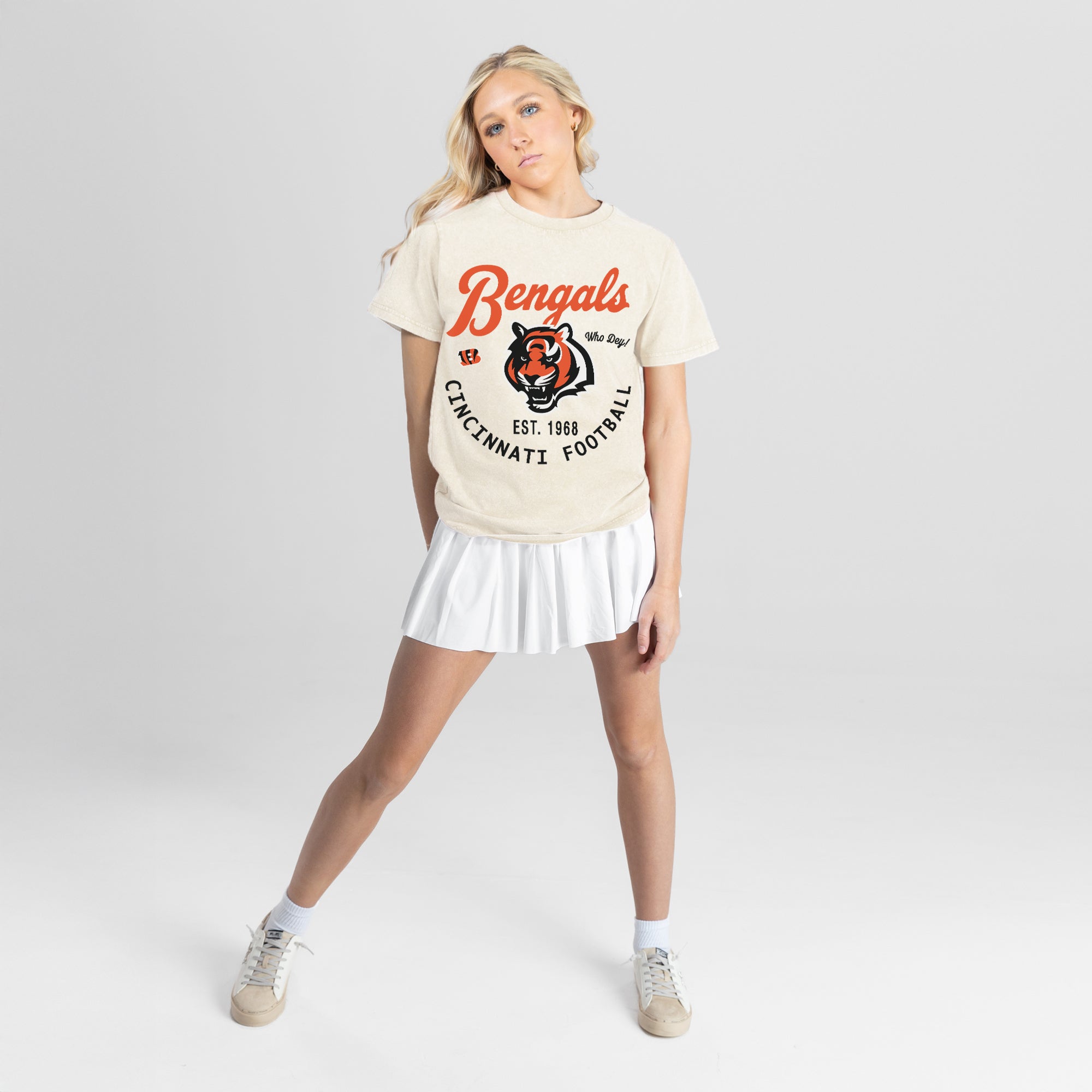 CINCINNATI BENGALS YOU KNOW OUR NAME CLASSIC FIT COTTON BLEND CREWNECK TEE