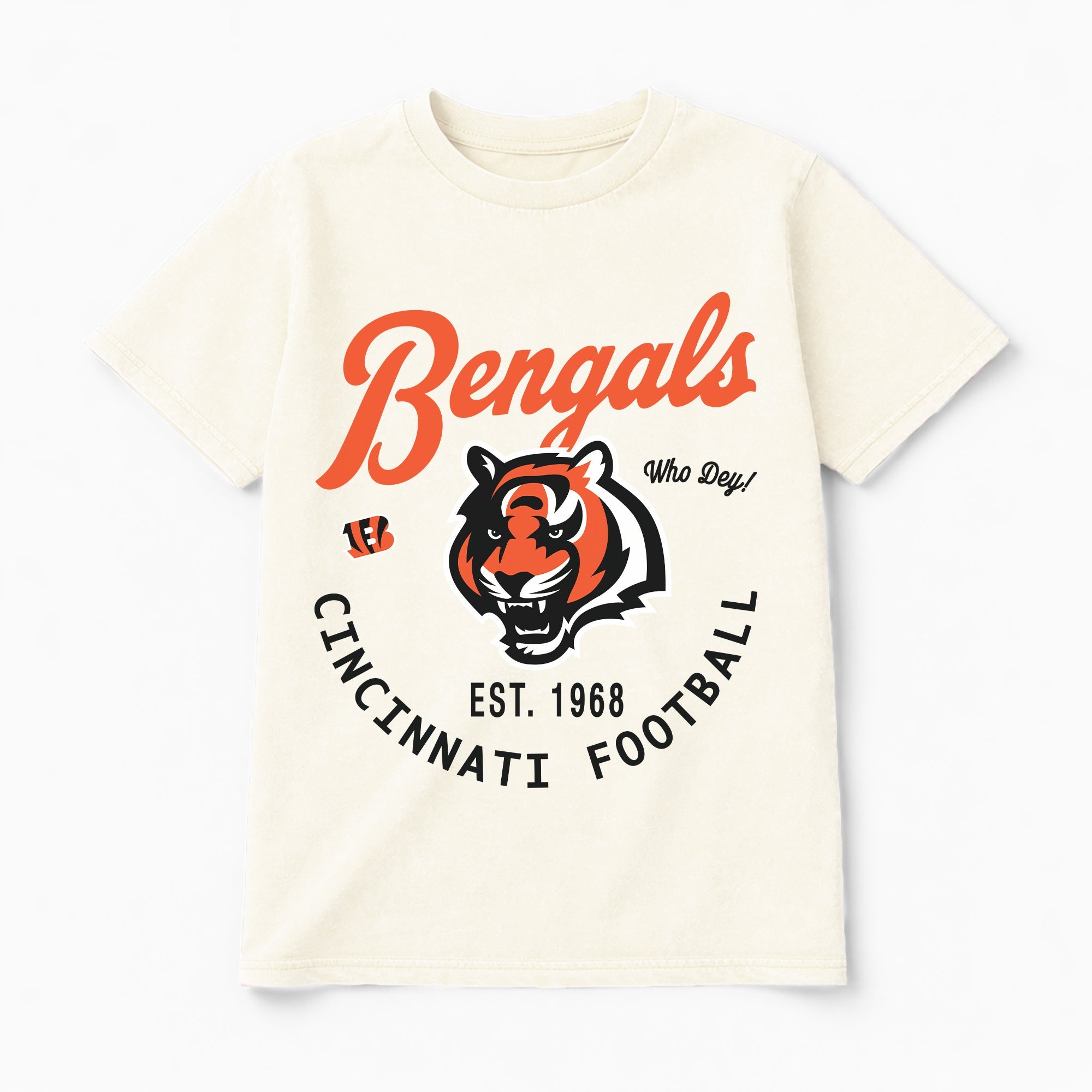 CINCINNATI BENGALS YOU KNOW OUR NAME CLASSIC FIT COTTON BLEND CREWNECK TEE
