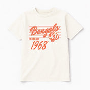 CINCINNATI BENGALS OLD SCHOOL CLASSIC FIT COTTON BLEND CREWNECK TEE