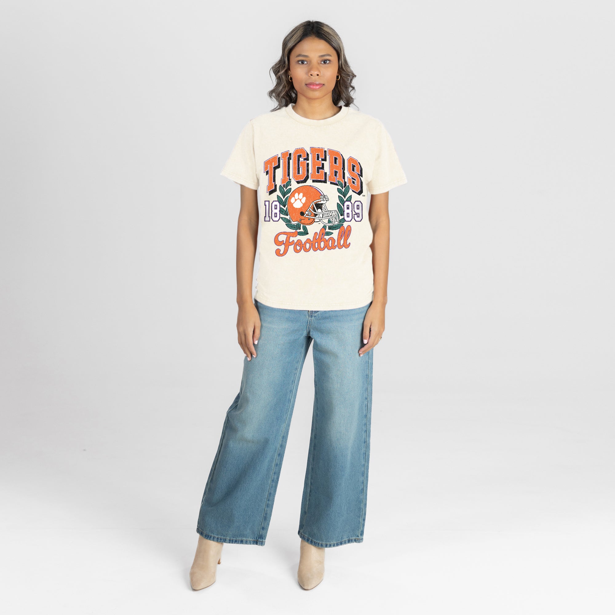 CLEMSON TIGERS RAISED ON VICTORY CLASSIC FIT COTTON BLEND CREWNECK TEE