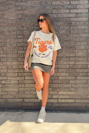 CLEMSON TIGERS YOU KNOW OUR NAME CLASSIC FIT COTTON BLEND CREWNECK TEE