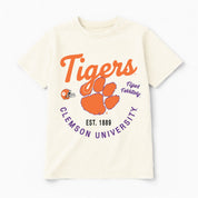 CLEMSON TIGERS YOU KNOW OUR NAME CLASSIC FIT COTTON BLEND CREWNECK TEE
