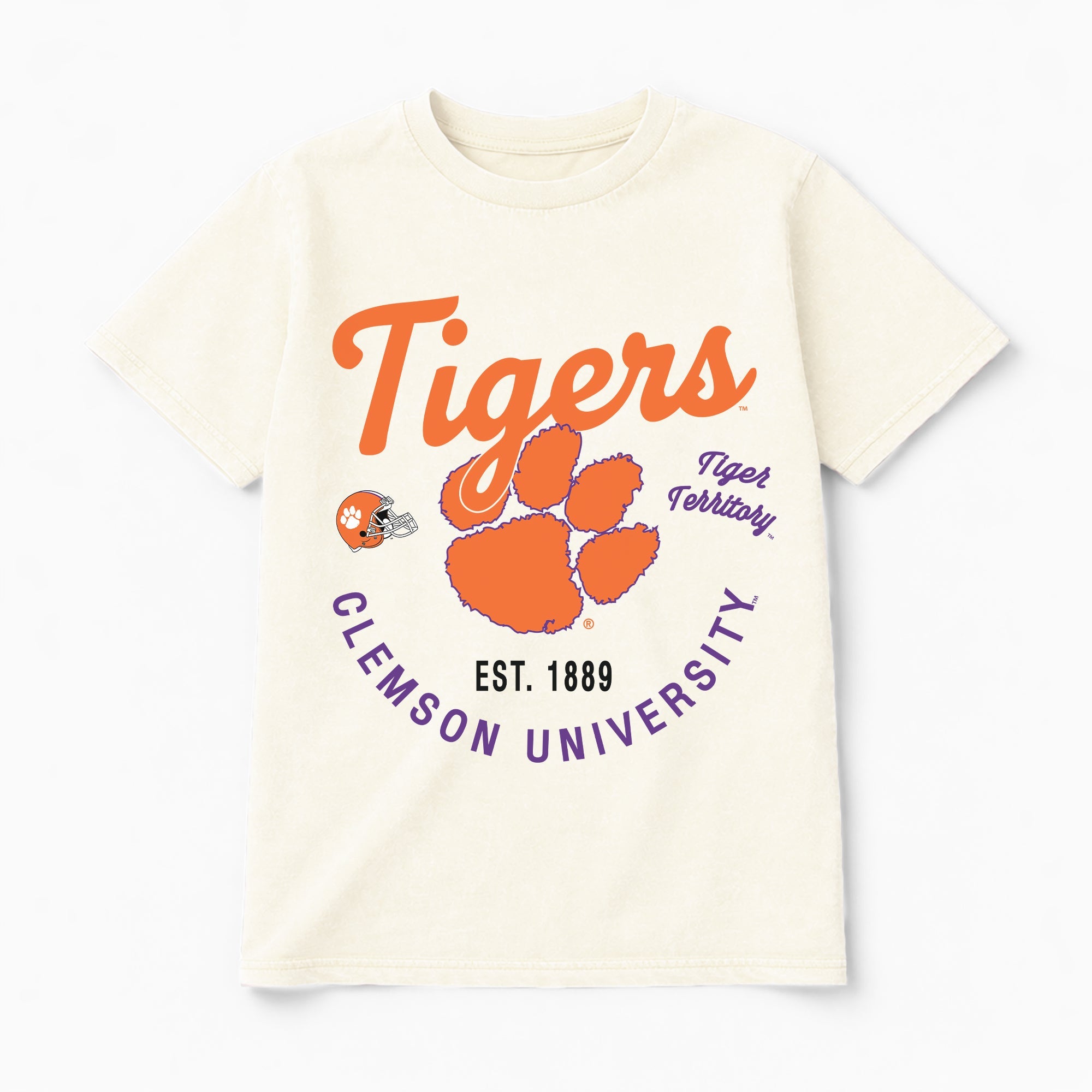 CLEMSON TIGERS YOU KNOW OUR NAME CLASSIC FIT COTTON BLEND CREWNECK TEE