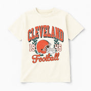 CLEVELAND BROWNS RAISED ON VICTORY CLASSIC FIT COTTON BLEND CREWNECK TEE