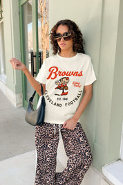 CLEVELAND BROWNS YOU KNOW OUR NAME CLASSIC FIT COTTON BLEND CREWNECK TEE