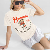 CLEVELAND BROWNS YOU KNOW OUR NAME CLASSIC FIT COTTON BLEND CREWNECK TEE