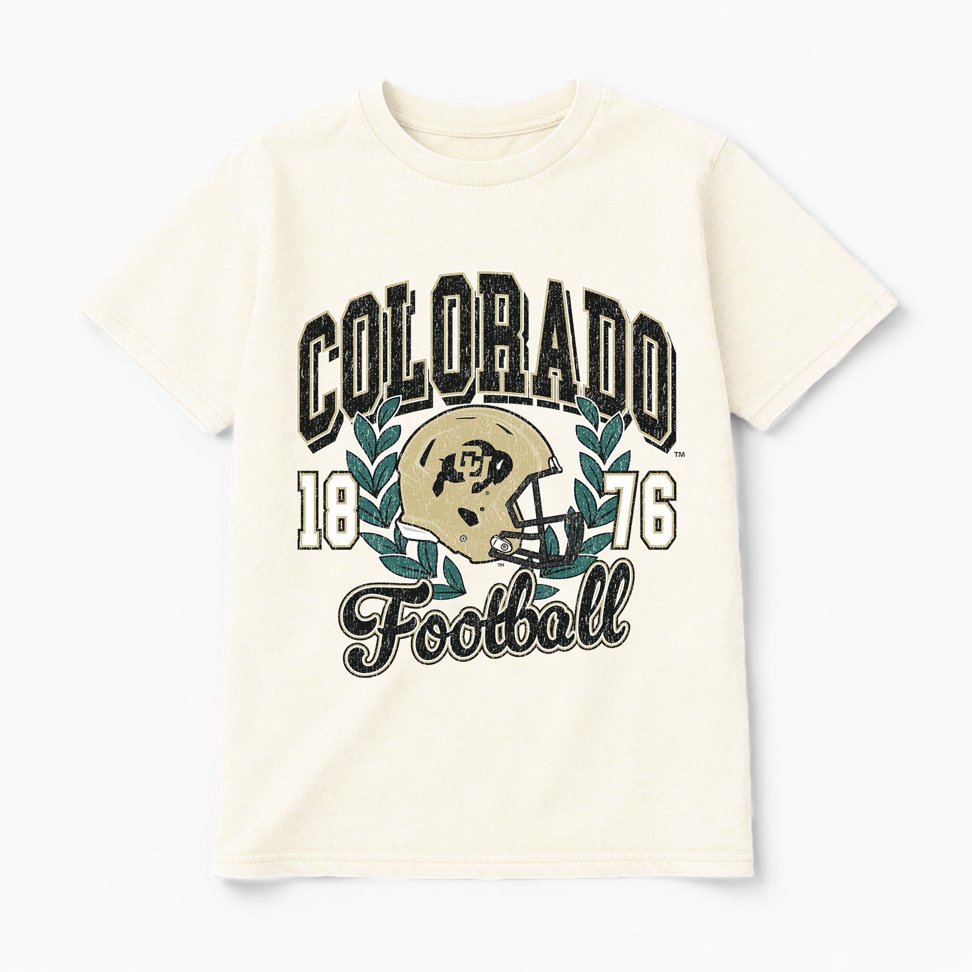 COLORADO BUFFALOES RAISED ON VICTORY CLASSIC FIT COTTON BLEND CREWNECK TEE