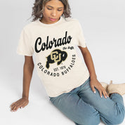 COLORADO BUFFALOES YOU KNOW OUR NAME CLASSIC FIT COTTON BLEND CREWNECK TEE