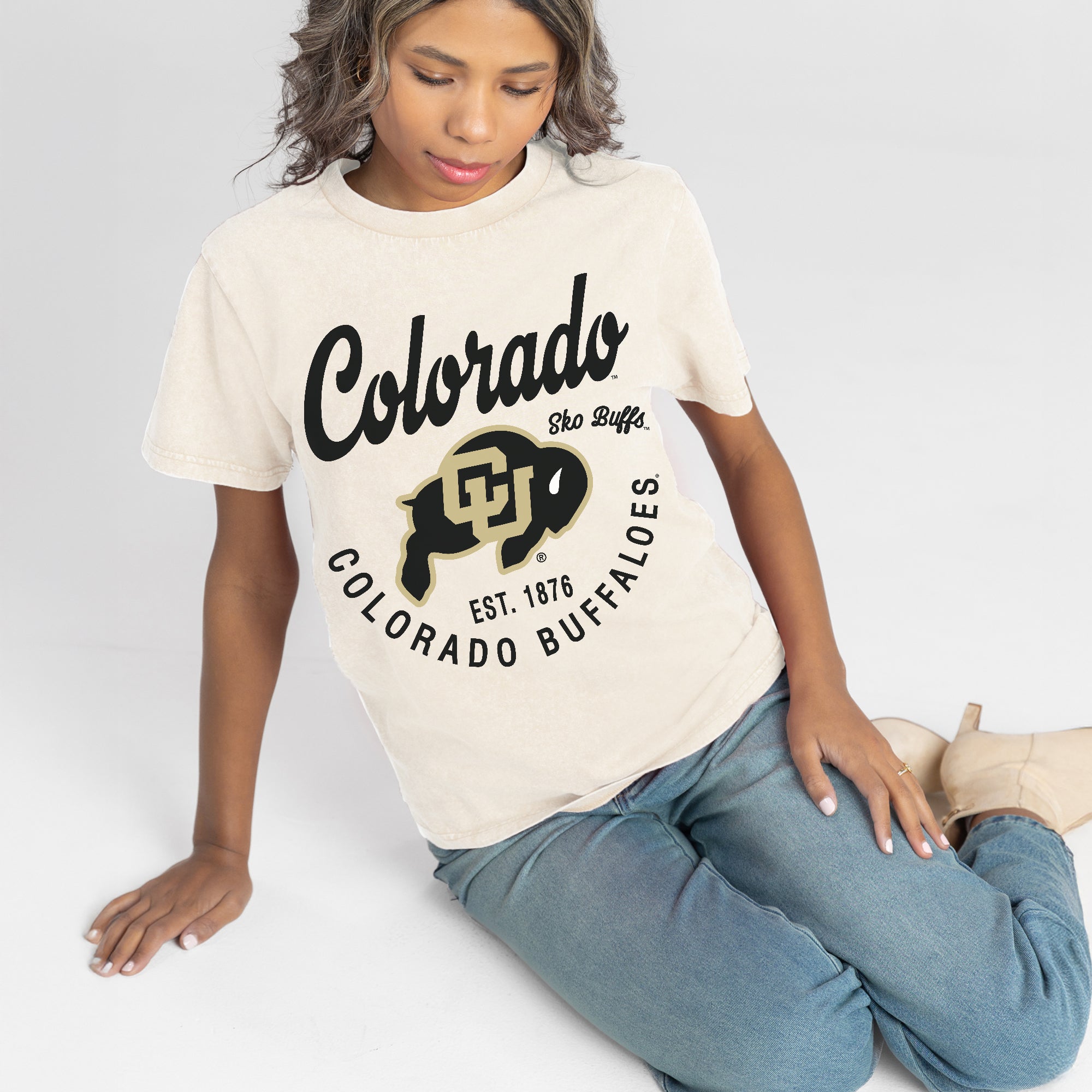 COLORADO BUFFALOES YOU KNOW OUR NAME CLASSIC FIT COTTON BLEND CREWNECK TEE