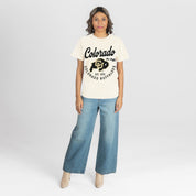 COLORADO BUFFALOES YOU KNOW OUR NAME CLASSIC FIT COTTON BLEND CREWNECK TEE