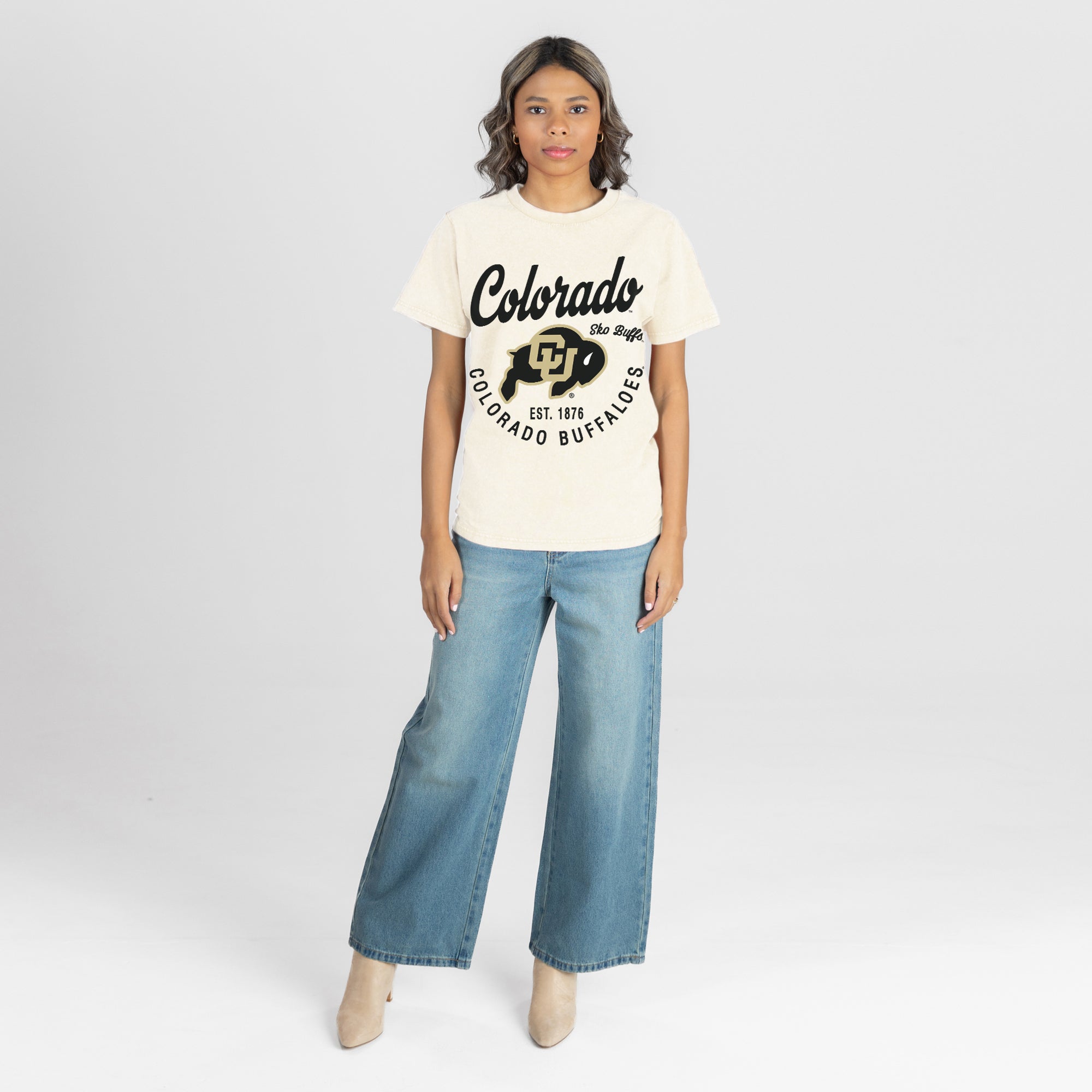 COLORADO BUFFALOES YOU KNOW OUR NAME CLASSIC FIT COTTON BLEND CREWNECK TEE