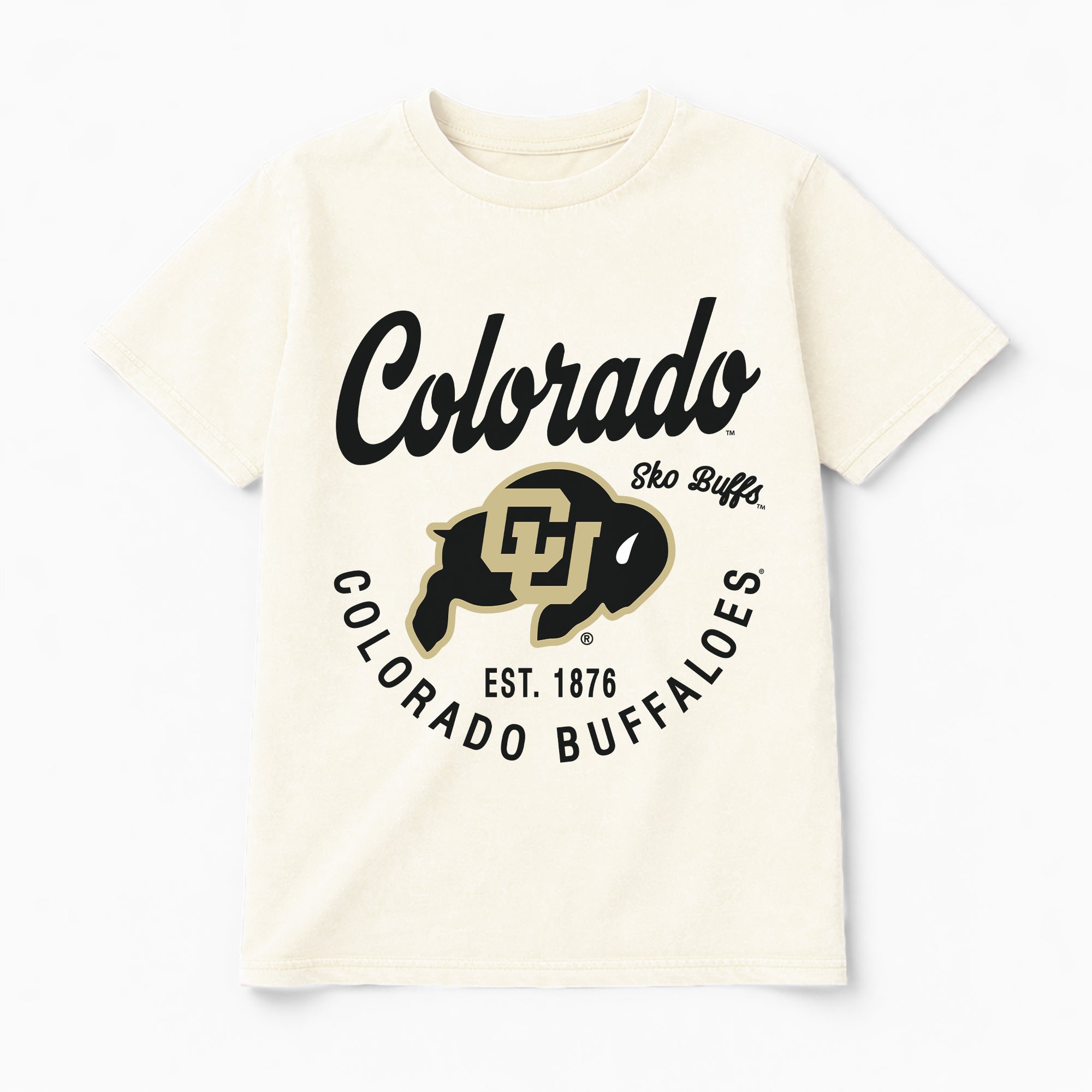 COLORADO BUFFALOES YOU KNOW OUR NAME CLASSIC FIT COTTON BLEND CREWNECK TEE
