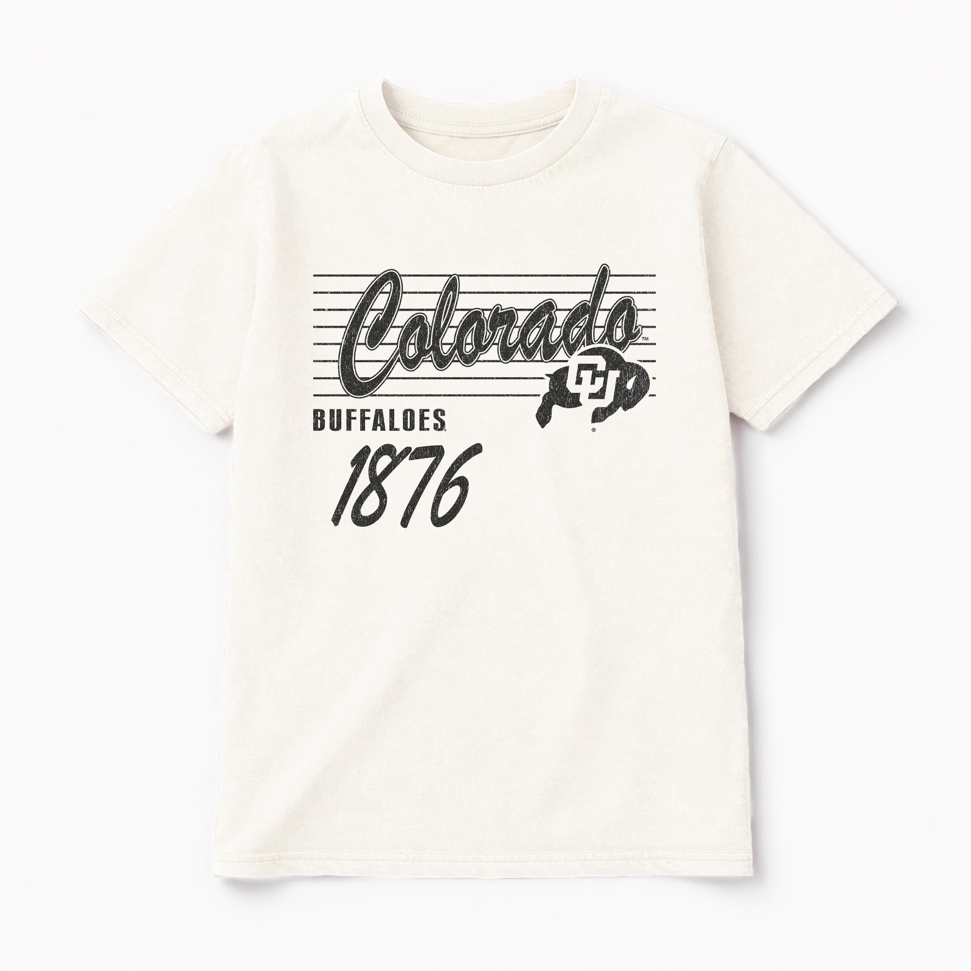 COLORADO BUFFALOES OLD SCHOOL CLASSIC FIT COTTON BLEND CREWNECK TEE