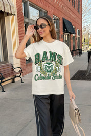 COLORADO STATE RAMS RAISED ON VICTORY CLASSIC FIT COTTON BLEND CREWNECK TEE