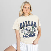 DALLAS COWBOYS RAISED ON VICTORY CLASSIC FIT COTTON BLEND CREWNECK TEE