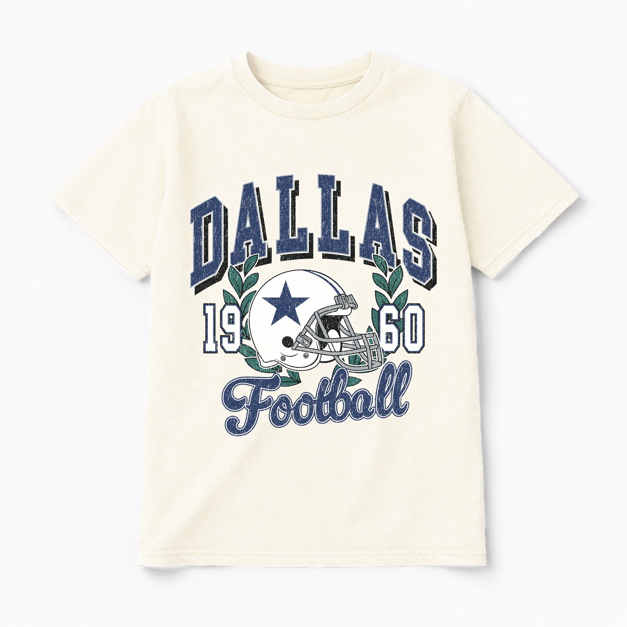 DALLAS COWBOYS RAISED ON VICTORY CLASSIC FIT COTTON BLEND CREWNECK TEE