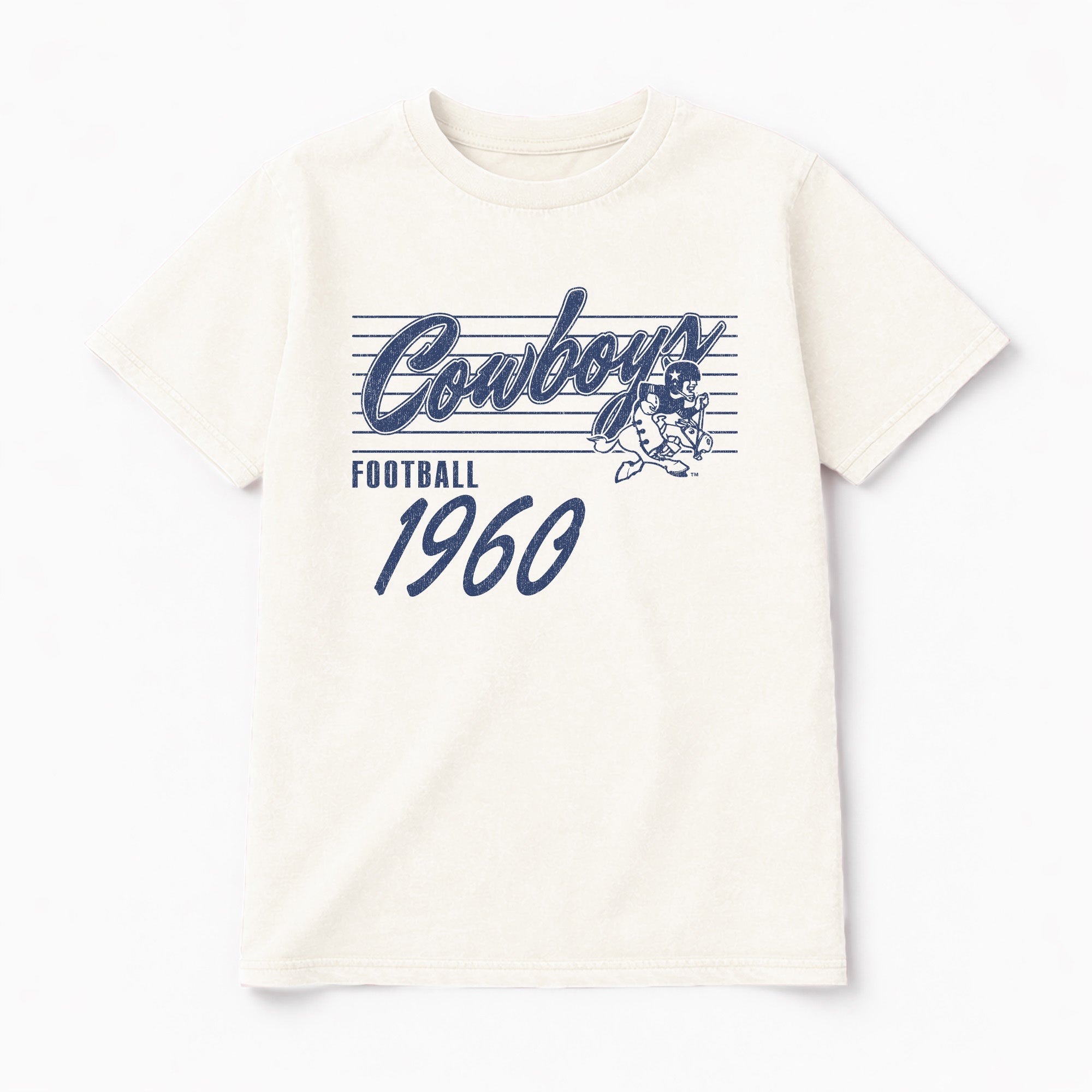 DALLAS COWBOYS OLD SCHOOL CLASSIC FIT COTTON BLEND CREWNECK TEE