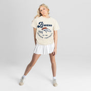 DENVER BRONCOS YOU KNOW OUR NAME CLASSIC FIT COTTON BLEND CREWNECK TEE