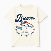DENVER BRONCOS YOU KNOW OUR NAME CLASSIC FIT COTTON BLEND CREWNECK TEE