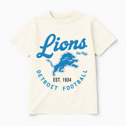 DETROIT LIONS YOU KNOW OUR NAME CLASSIC FIT COTTON BLEND CREWNECK TEE