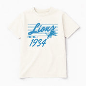 DETROIT LIONS OLD SCHOOL CLASSIC FIT COTTON BLEND CREWNECK TEE
