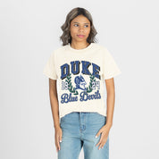 DUKE BLUE DEVILS RAISED ON VICTORY CLASSIC FIT COTTON BLEND CREWNECK TEE