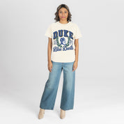DUKE BLUE DEVILS RAISED ON VICTORY CLASSIC FIT COTTON BLEND CREWNECK TEE