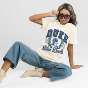 DUKE BLUE DEVILS RAISED ON VICTORY CLASSIC FIT COTTON BLEND CREWNECK TEE