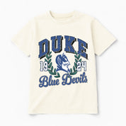 DUKE BLUE DEVILS RAISED ON VICTORY CLASSIC FIT COTTON BLEND CREWNECK TEE