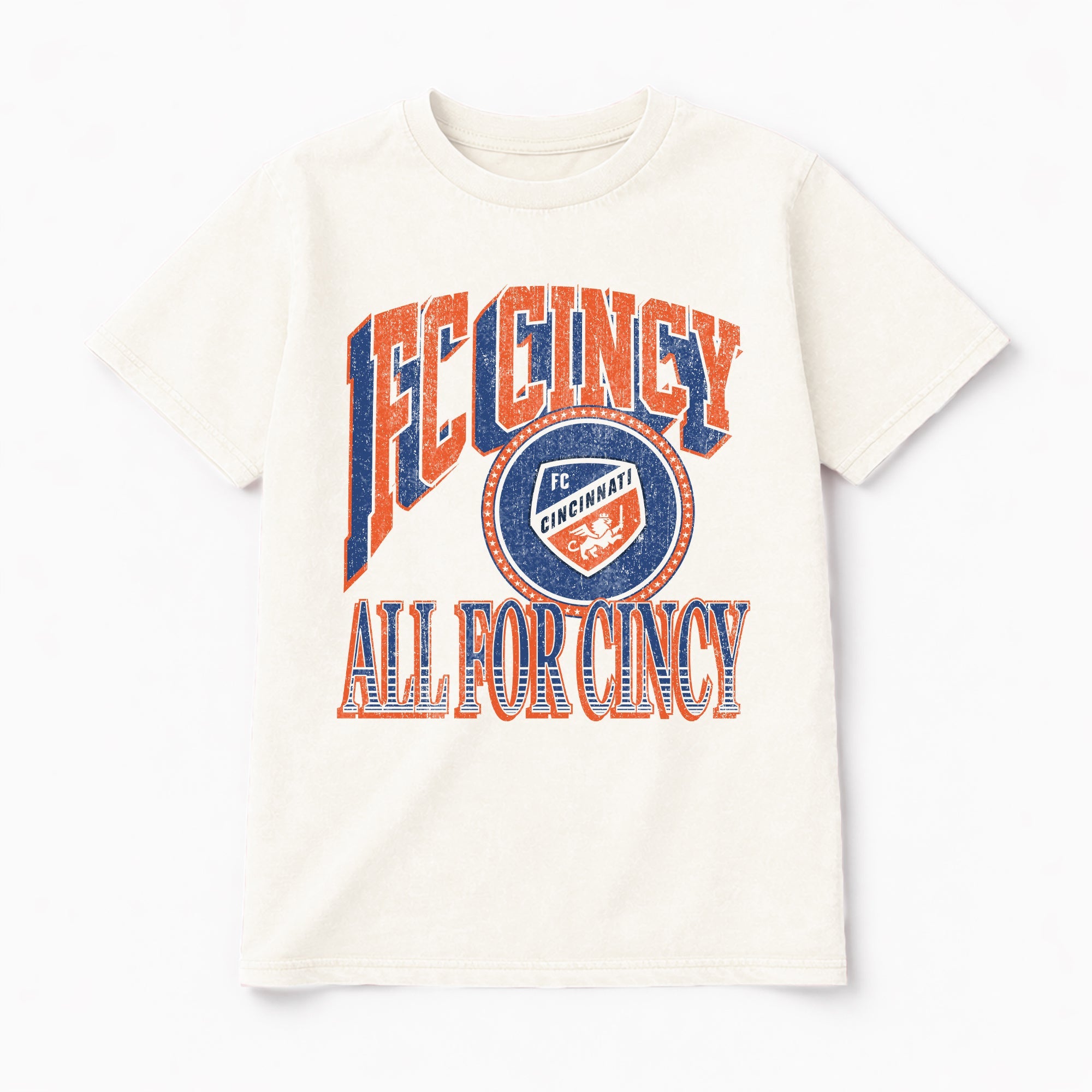FC CINCINNATI VICTORY PRIME CLASSIC FIT COTTON BLEND CREWNECK TEE