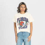 FLORIDA GATORS RAISED ON VICTORY CLASSIC FIT COTTON BLEND CREWNECK TEE