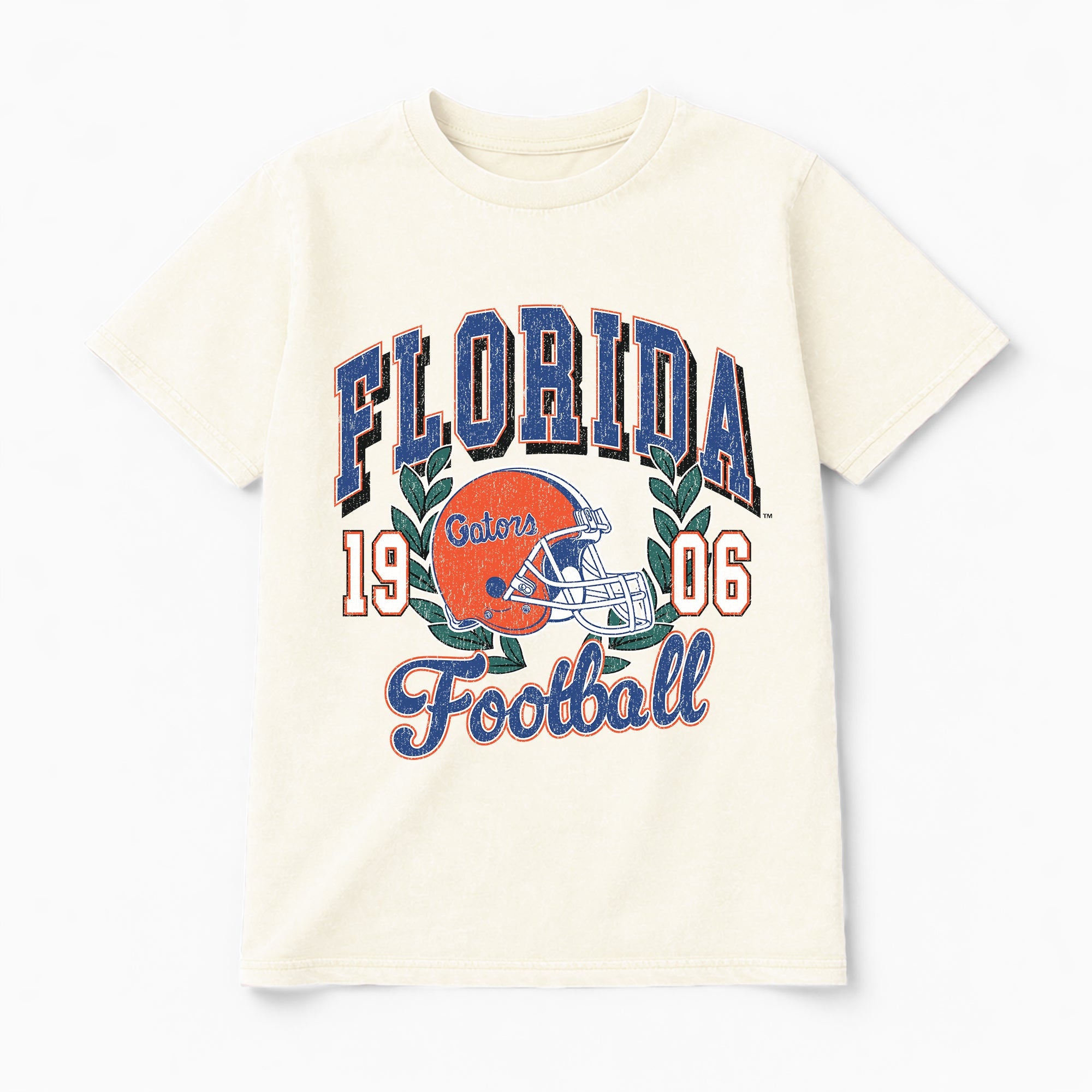 FLORIDA GATORS RAISED ON VICTORY CLASSIC FIT COTTON BLEND CREWNECK TEE