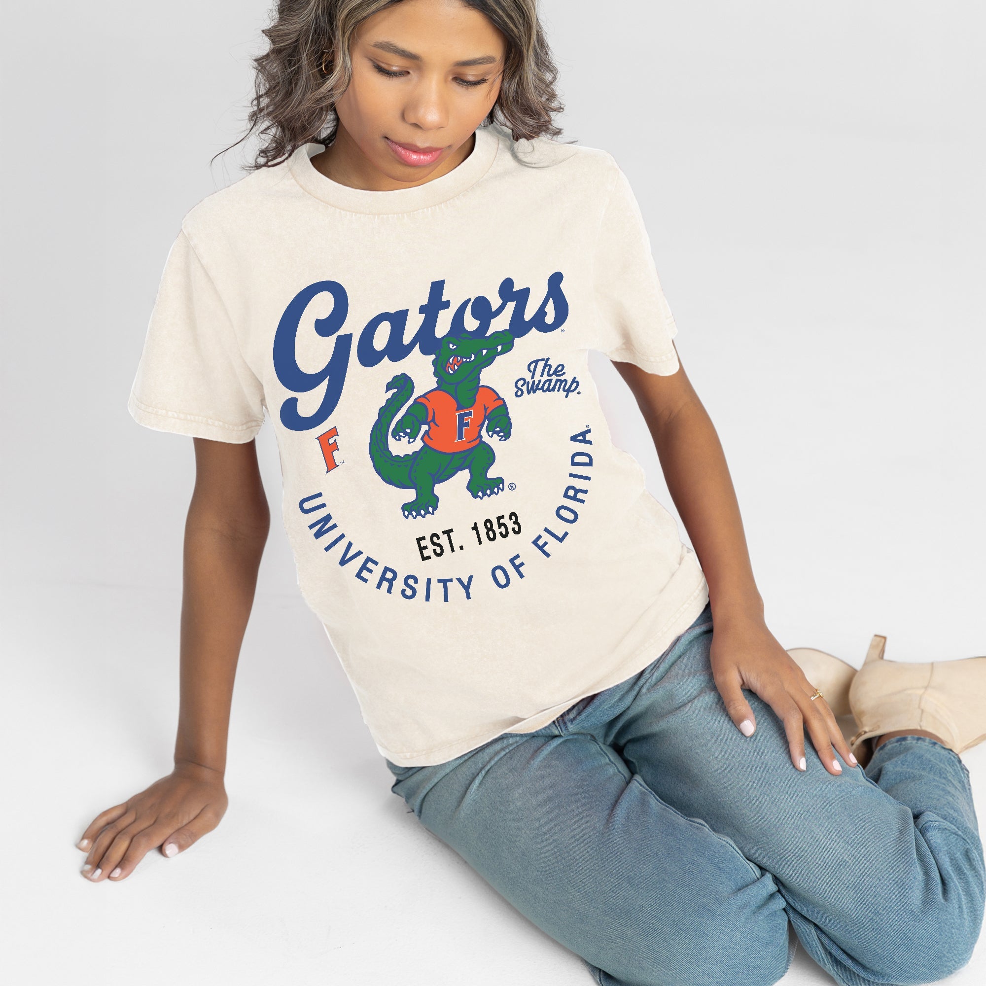 FLORIDA GATORS YOU KNOW OUR NAME CLASSIC FIT COTTON BLEND CREWNECK TEE