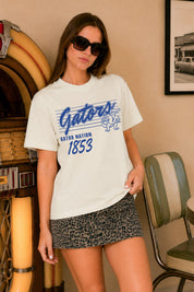 FLORIDA GATORS OLD SCHOOL CLASSIC FIT COTTON BLEND CREWNECK TEE